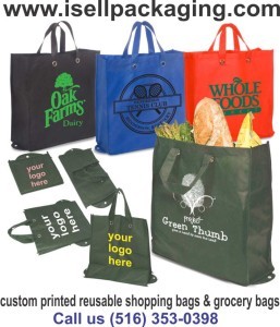 Custom printed reusable shopping bags & reusable grocery bags
