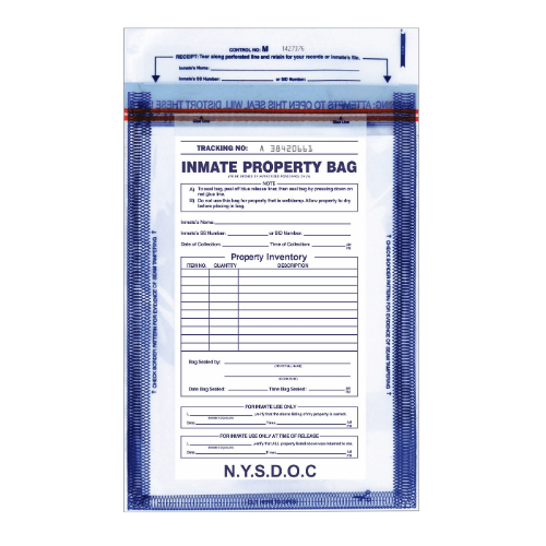 Inmate Property Bags | Tamper Evident Plastic wholesale Bags