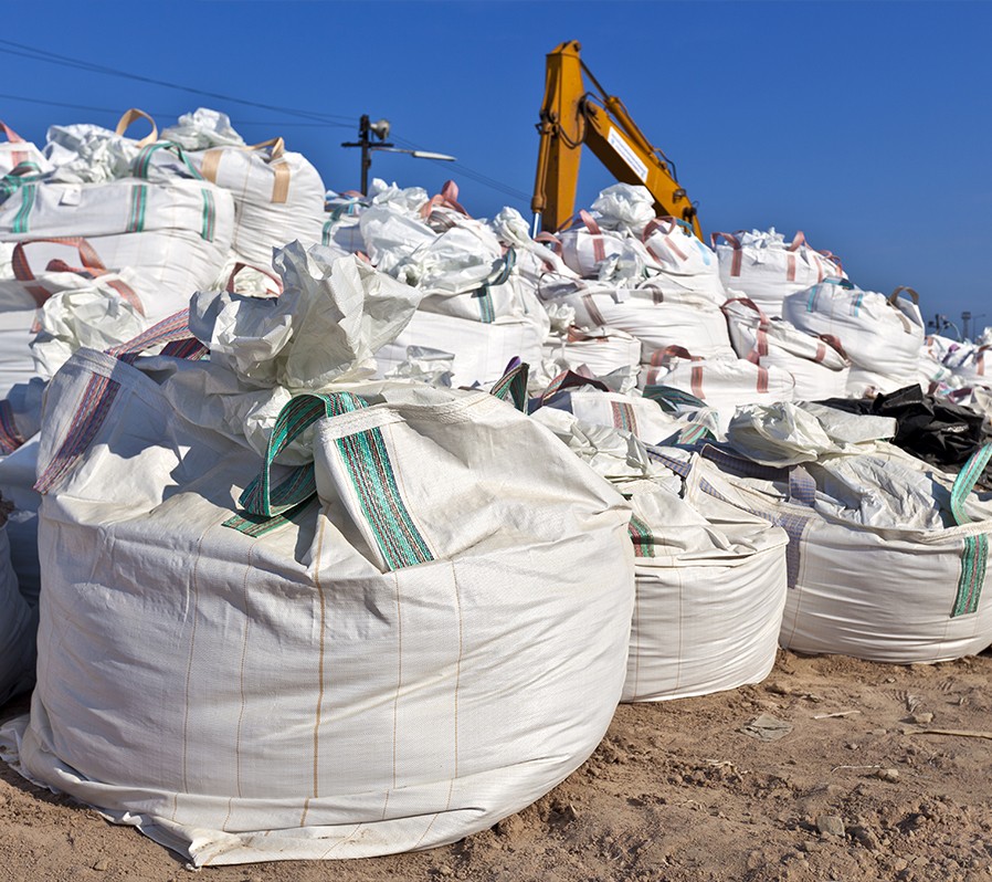 Túi PP FIBC 1cbm 3000kg Chất thải xây dựng 1000kg Túi đựng số lượng lớn